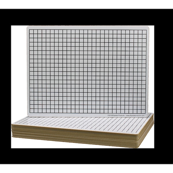 Flipside 9in X 12inTwo Sided 3/8in Squares Grid Board Bulk, 12PK 32159 - main